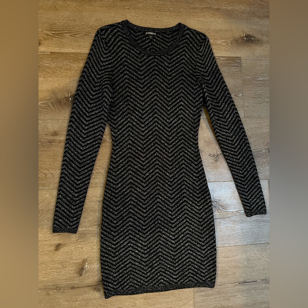 Gorgeous and sparkly. Express hourglass dress.
